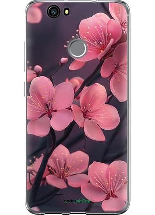 Чехол на huawei nova пурпурная сакура "6075u-439-10746"
