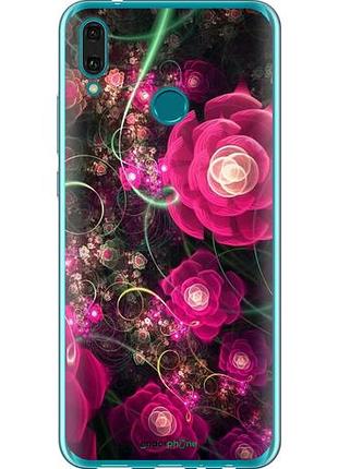 Чехол на huawei y9 2019 абстрактные цветы 3 "850u-1602-10746"