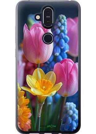 Чехол на nokia 8.1 весенние цветы "6058u-1620-10746"