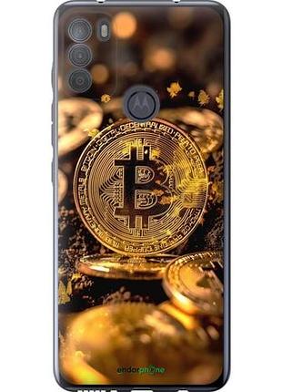 Чехол на motorola g50 золотая лихорадка биткойна "6089u-2354-10746"
