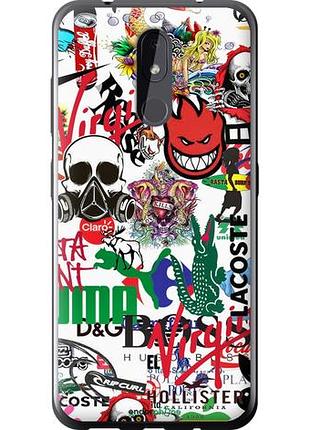 Чехол на nokia 3.2 many different logos "4022u-1705-10746"