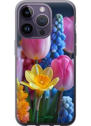 Чехол на iphone 14 pro весенние цветы "6058u-2646-10746"