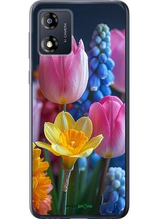 Чохол на motorola moto e13 весняні квіти "6058u-3053-10746"