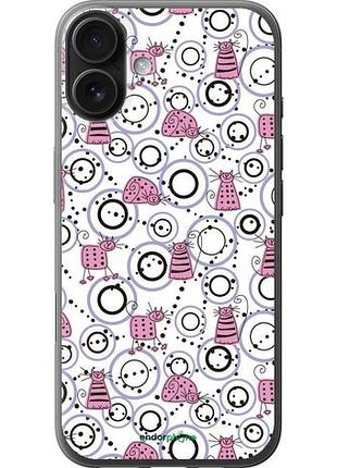 Чохол на iphone 16 plus смішні коти "907u-3714-10746"