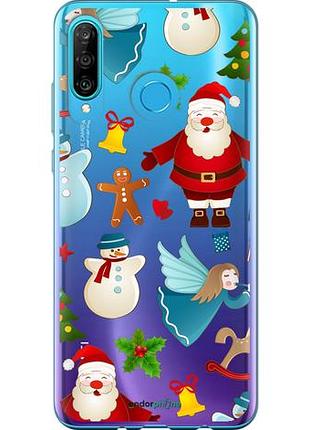 Чехол на huawei p30 lite новогодний 1 "4614u-1651-10746"