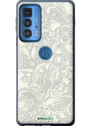 Чохол на motorola edge 20 pro біле мереживо "4383u-2662-10746"