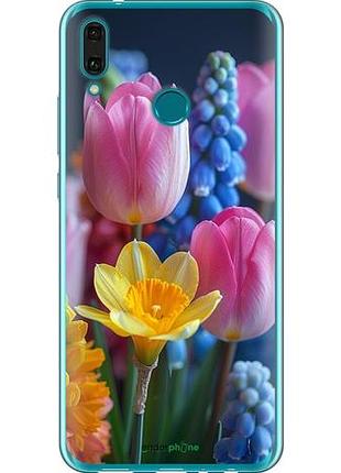 Чехол на huawei y9 2019 весенние цветы "6058u-1602-10746"