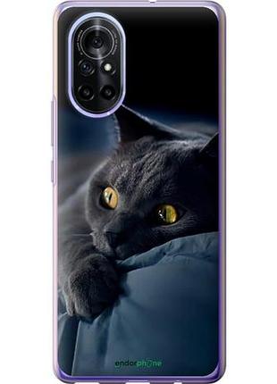 Чехол на huawei nova 8 дымчатый кот "825u-2245-10746"