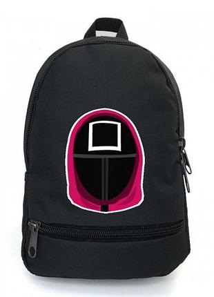 Рюкзак школьный игра в кальмара school bag big (squid game - 01) черный (43 х 30 х 17 см)