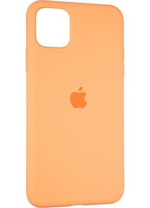 Чехол fiji silicone case для apple iphone 15 pro max бампер накладка soft touch с микрофиброй papaya