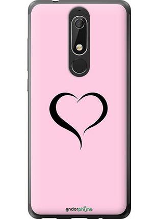 Чехол на nokia 5.1 сердце 1 "4730u-1529-10746"