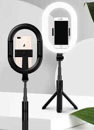 Монопод - трипод selfie stick a8 с led подсветкой