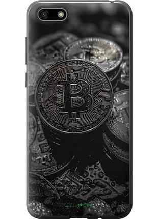 Чехол на huawei y5 2018 black bitcoin "6090u-1500-10746"