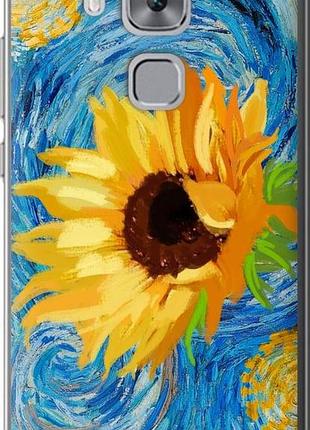 Чехол на huawei nova plus цветы желто-голубые "5308u-961-10746"