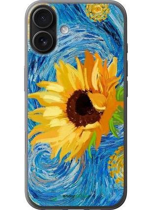 Чехол на iphone 16 plus цветы желто-голубые "5308u-3714-10746"