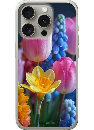 Чехол на iphone 15 pro весенние цветы "6058u-3096-10746"