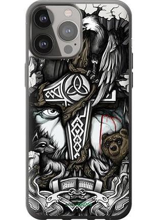 Чехол на iphone 13 pro max тату викинг "4098u-2371-10746"