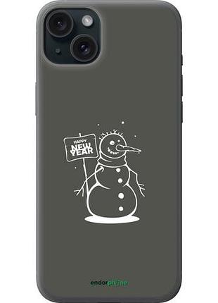 Чехол на iphone 15 plus снеговик 1 "4610u-3097-10746"