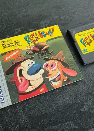 Картридж quest for the shaven yak starring ren & stimpy  (sega game gear)