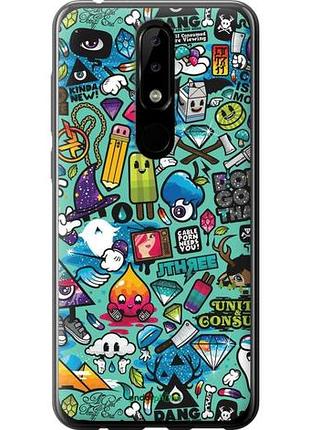 Чехол на nokia 5.1 plus стикер бомбинг 1 "693u-1543-10746"