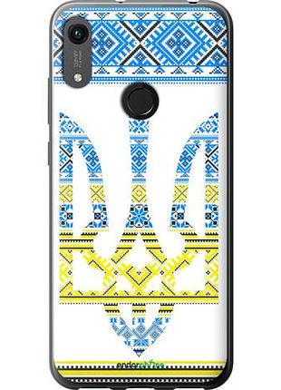 Чехол на huawei honor 8a герб - вышиванка желто-голубая "1197u-1635-10746"