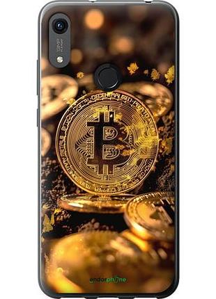 Чехол на huawei y6s золотая лихорадка биткойна "6089u-1871-10746"