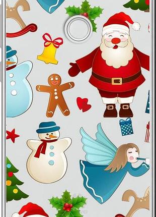 Чехол на huawei p8 lite (2017) новогодний 1 "4614u-777-10746"