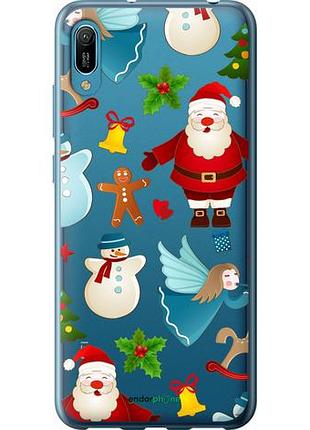 Чехол на huawei y6 2019 новогодний 1 "4614u-1666-10746"