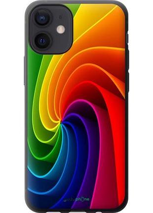 Чохол на iphone 12 mini райдужний вихор "747u-2071-10746"