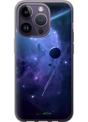 Чохол на iphone 14 pro планети в синьому космосі "171u-2646-10746"