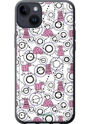 Чехол на iphone 14 plus смешные коты "907u-2645-10746"