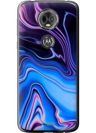 Чехол на motorola moto e5 plus узор воды "4491u-1412-10746"