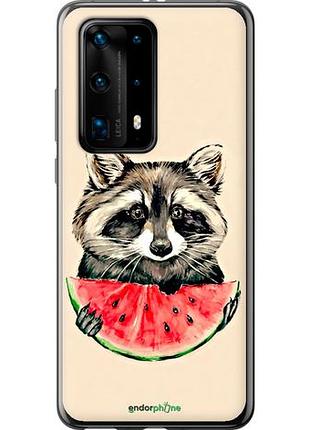 Чехол на huawei p40 pro plus енотик с арбузом "4605u-1917-10746"
