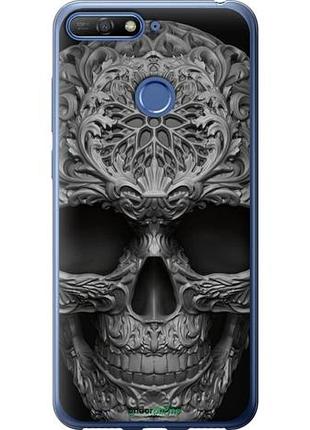 Чехол на huawei honor 7c skull-ornament "4101u-1411-10746"