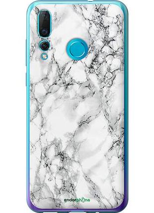 Чехол на huawei nova 4 мрамор белый "4480u-1632-10746"