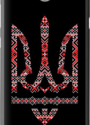 Чохол на huawei y5 ii герб — вишиванка на чорному тлі "1196u-496-10746"