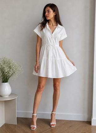 Сукня сорочка zara біла xs s