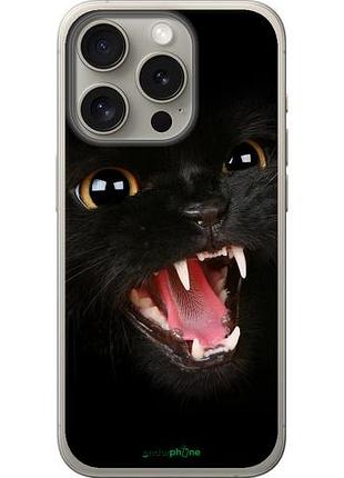 Чехол на iphone 15 pro чёрная кошка "932u-3096-10746"
