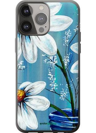 Чехол на iphone 13 pro max красивые арт-ромашки "4031u-2371-10746"