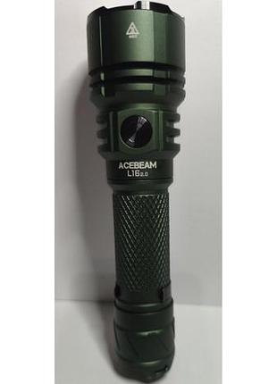 Фонарь зеленого цвета acebeam l16 2.0 sft40 тактический 6500k 670 метров