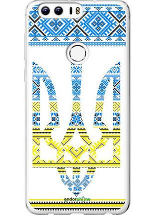 Чохол на huawei honor 8 герб — вишиванка жовто-блакитна "1197u-351-10746"