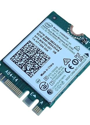 Модуль wi-fi + bluetooth intel dual band wireless-ac 3165ngw (433 mbps, 2,4/5 ghz, bluetooth 4.2) m2 бв