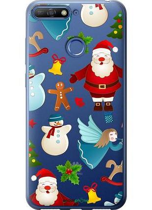 Чехол на huawei y6 prime 2018 новогодний 1 "4614u-1441-10746"