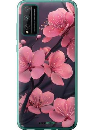 Чехол на huawei honor play 4t pro пурпурная сакура "6075u-1914-10746"