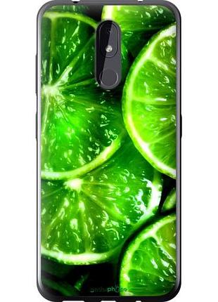 Чехол на nokia 3.2 зелёные дольки лимона "852u-1705-10746"