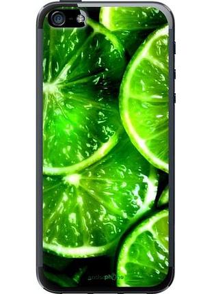 Чехол на iphone 5s зелёные дольки лимона "852u-21-10746"