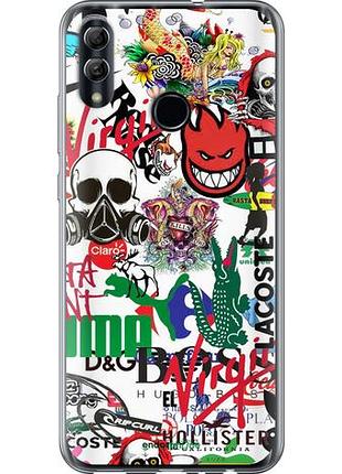 Чехол на huawei honor 10 lite many different logos "4022u-1618-10746"