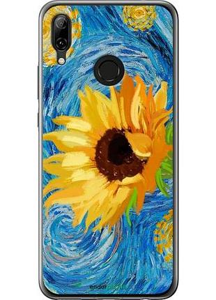 Чехол на huawei nova 3 цветы желто-голубые "5308u-1535-10746"