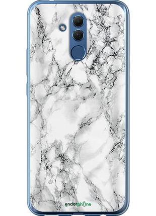 Чехол на huawei mate 20 lite мрамор белый "4480u-1575-10746"