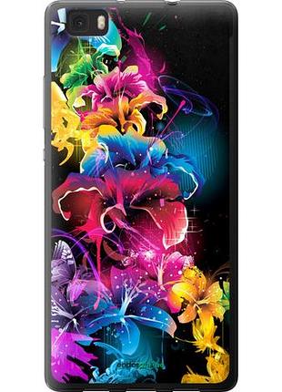 Чехол на huawei ascend p8 lite абстрактные цветы "511u-126-10746"